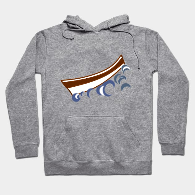 Boat on The Waves Hoodie by jandavies